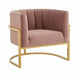 VIG Furniture - Modrest Landau - Modern Pink Velvet & Gold Stainless Steel Accent Chair - VGRHAC-406-PINK - GreatFurnitureDeal
