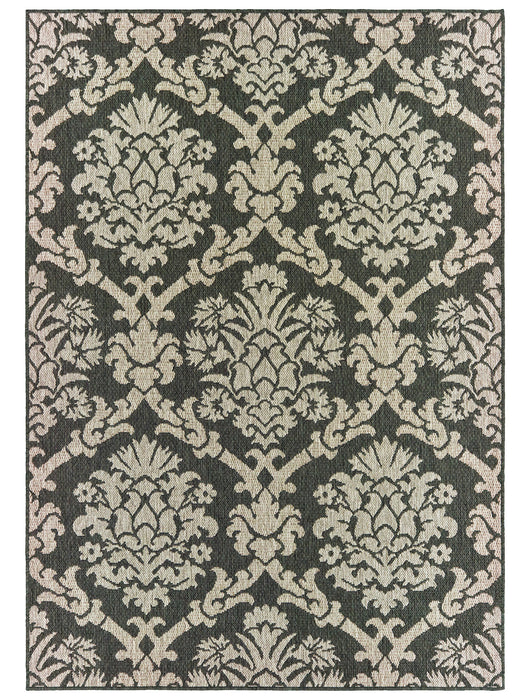 Oriental Weavers - Latitude Grey/ Charcoal Area Rug - 8020K