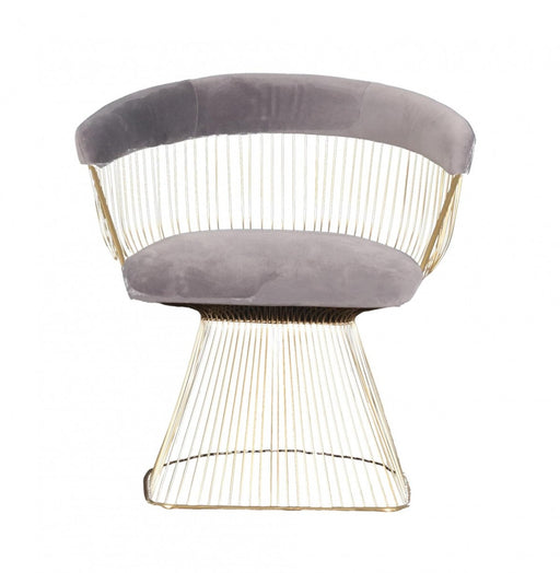 VIG Furniture - Modrest Lauren - Grey Velvet and Brushed Gold Dining Chair - VGMFOC-2942-GRY-DC - GreatFurnitureDeal