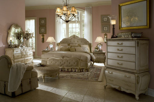 AICO Furniture - Lavelle Blanc 3 Piece King Wing Mansion Bedroom Set - 54000EKWM-04-3SET - GreatFurnitureDeal