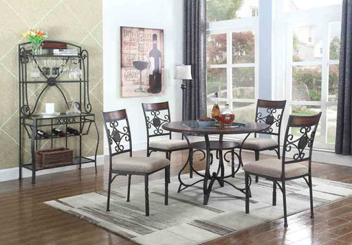 Myco Furniture - Linden 5 Piece Dining Table Set in Coffee - LD200-T-5SET - GreatFurnitureDeal