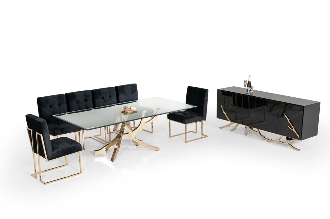VIG Furniture - Modrest Legend Modern Black & Gold Buffet - VGVCG8111-BLK