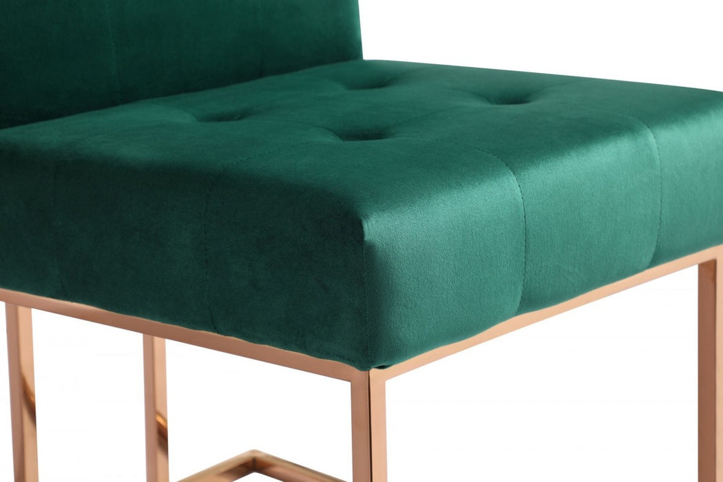 VIG Furniture - Modrest Legend Modern Green Velvet & Rosegold Dining Chair (Set of 2) - VGVCB012-GRN