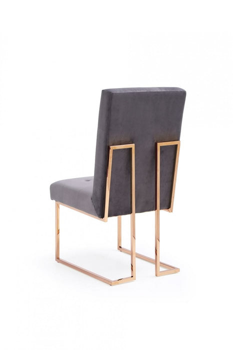 VIG Furniture - Modrest Legend - Modern Grey & Rosegold Dining Chair (Set of 2) - VGVCB012-GRYROSE-GRY-DC - GreatFurnitureDeal