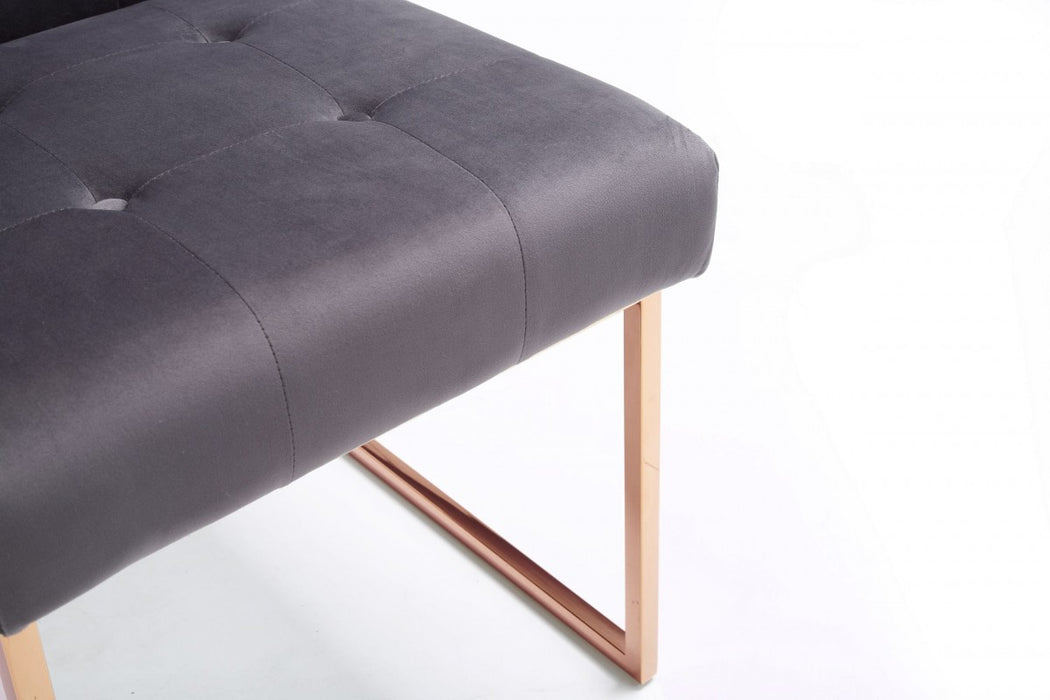 VIG Furniture - Modrest Legend - Modern Grey & Rosegold Dining Chair (Set of 2) - VGVCB012-GRYROSE-GRY-DC