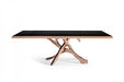 VIG Furniture - Modrest Legend - Modern Black Glass & Rosegold Dining Table - VGVCT8222-G22-BLK - GreatFurnitureDeal