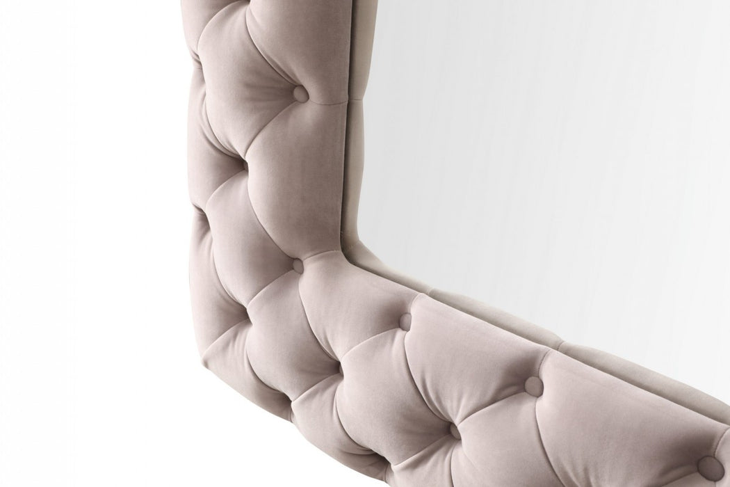 VIG Furniture - Modrest Legend Transitional Grey Velvet Floor Mirror - VGVCJ8111-3H-GRY-MIR - GreatFurnitureDeal