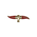 Worlds Away - Lenny Resin Horn Shape Handle With Brass Detailing In Red - LENNY HRD - GreatFurnitureDeal