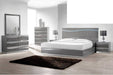 Mariano Furniture - Leon Grey Lacquer 6 Piece California King Bedroom Set - BMLEON-CK-6SET