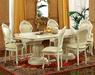 ESF Furniture - Leonardo 7 Piece Dining Table Set in Ivory - LEONARDOTABLE-7SET