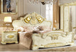 ESF Furniture - Leonardo 3 Piece Bedroom Queen Panel Bed Set in Ivory-Gold - LEONARDOBEDQ.S-3SET - GreatFurnitureDeal
