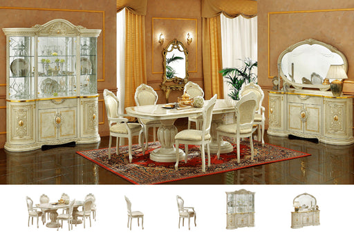 ESF Furniture - Leonardo 10 Piece Dining Table Set in Ivory - LEONARDOTABLE-10SET - GreatFurnitureDeal