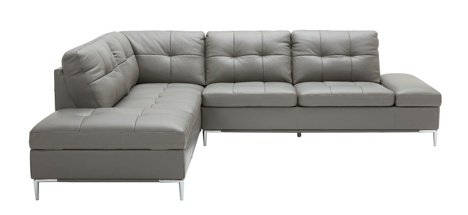 J&M Furniture - Leonardo Grey in Left Hand Facing Modern Sectional Sofa - 18996-LHFC - GreatFurnitureDeal