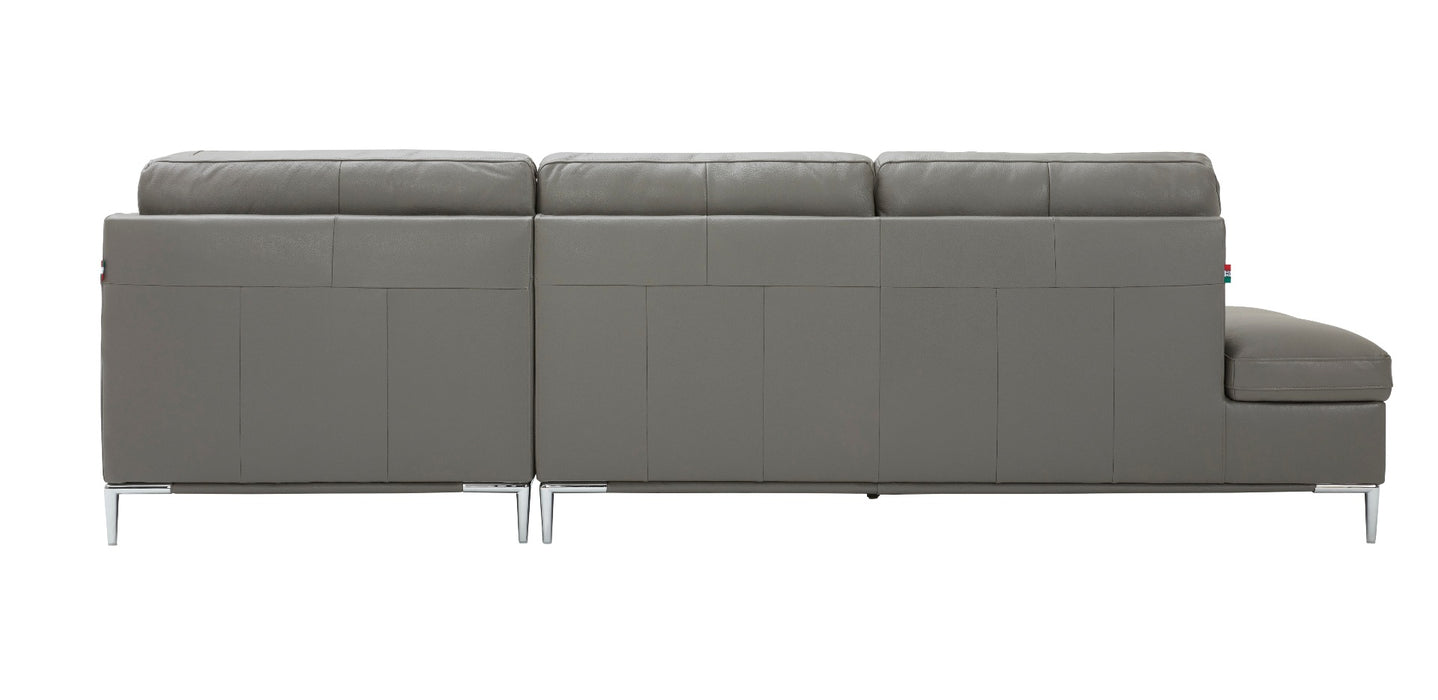 J&M Furniture - Leonardo Grey in Right Hand Facing Modern Sectional Sofa - 18996-RHFC - GreatFurnitureDeal