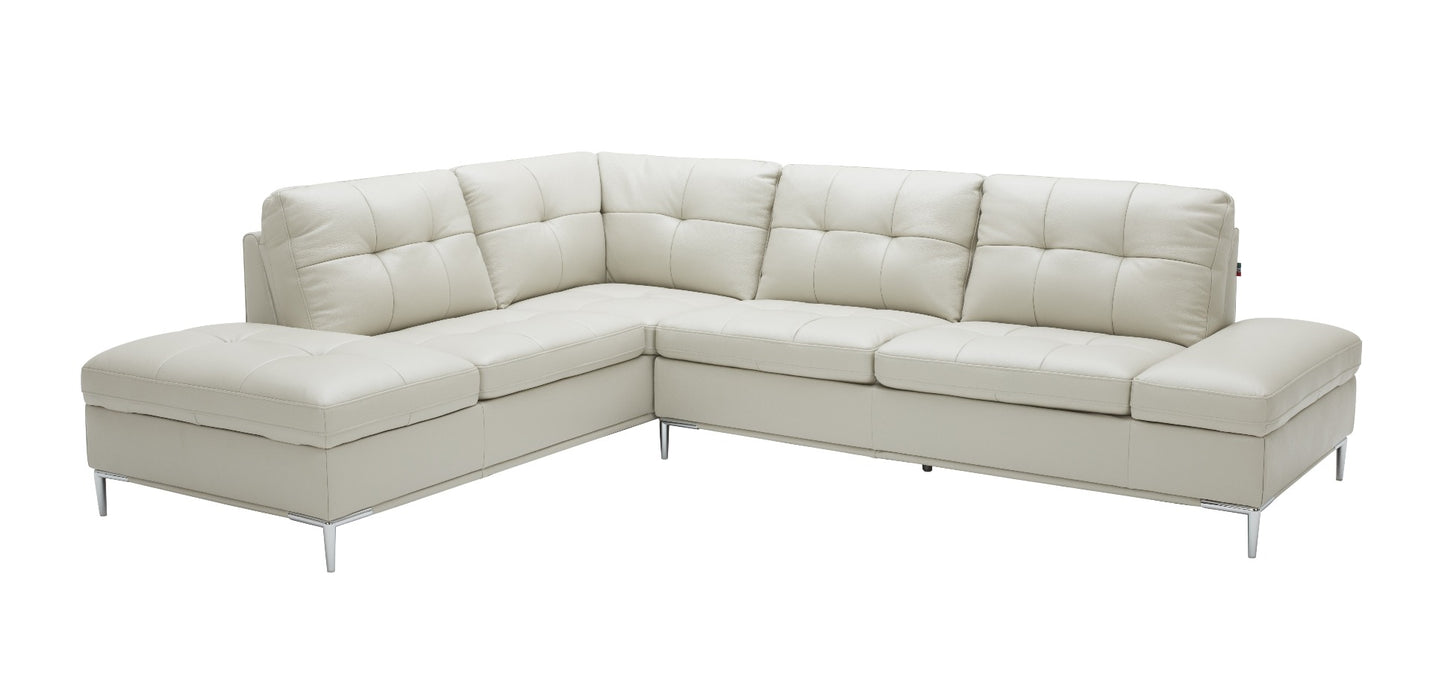J&M Furniture - Leonardo Silver Grey in Left Hand Facing Modern Sectional Sofa - 18994-LHFC - GreatFurnitureDeal