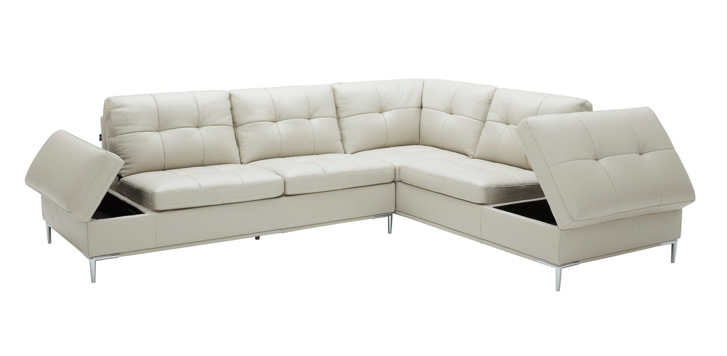 J&M Furniture - Leonardo Silver Grey in Right Hand Facing Modern Sectional Sofa - 18994-RHFC