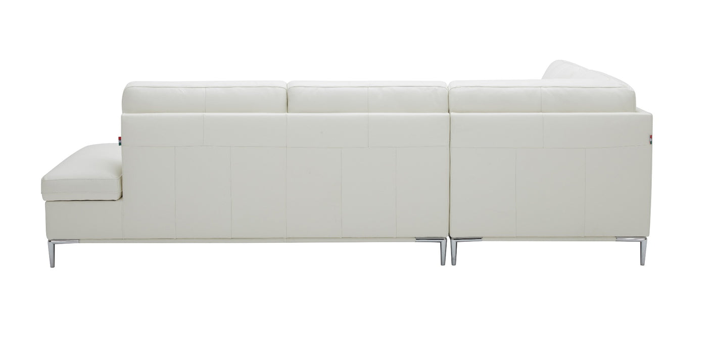 J&M Furniture - Leonardo White in Left Hand Facing Modern Sectional Sofa - 18993-LHFC