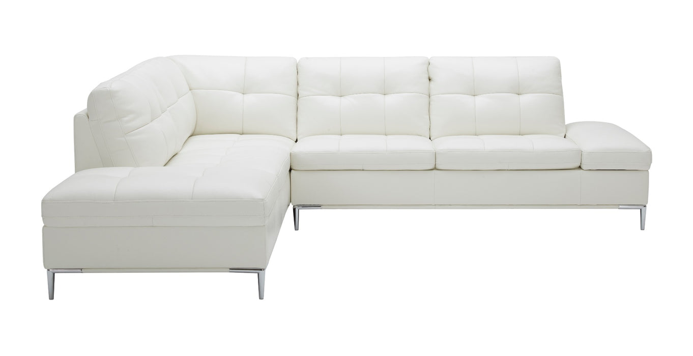 J&M Furniture - Leonardo White in Right Hand Facing Modern Sectional Sofa - 18993-RHFC