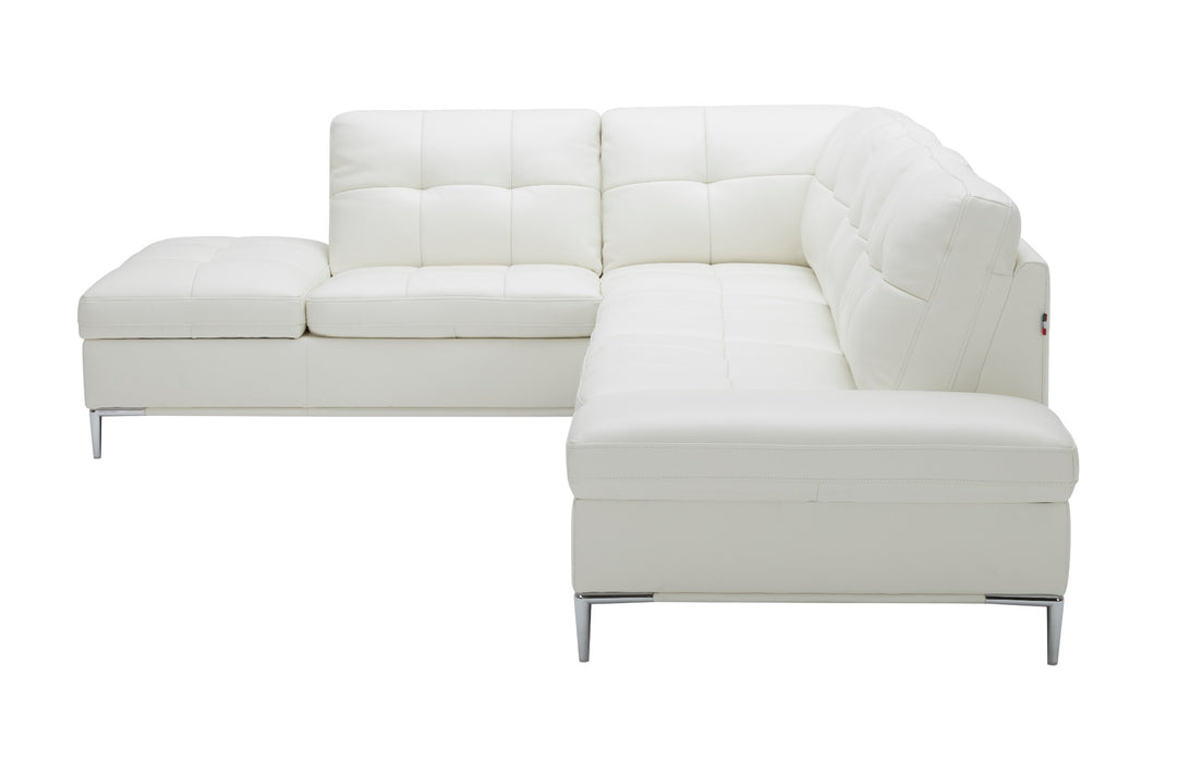 J&M Furniture - Leonardo White in Left Hand Facing Modern Sectional Sofa - 18993-LHFC - GreatFurnitureDeal