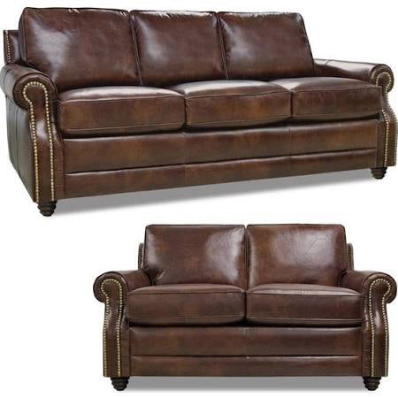 Mariano Italian Leather Furniture - Levi Havana Italian Leather Sofa and Loveseat Set - Levi-SL - GreatFurnitureDeal