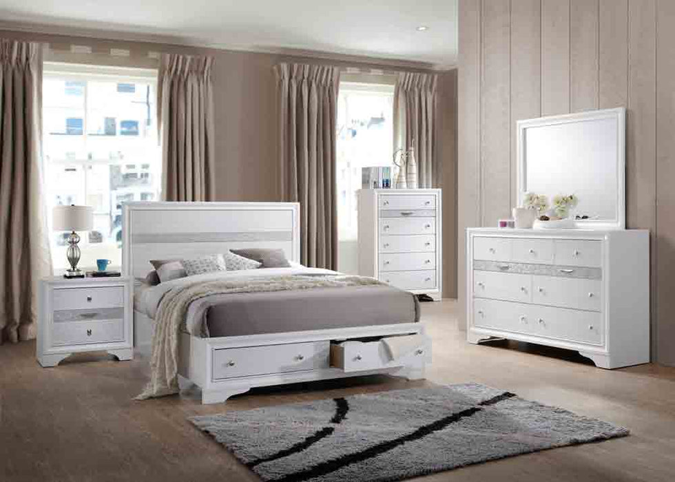 Myco Furniture - Logan Dresser with Mirror in White - LG400-DR-M