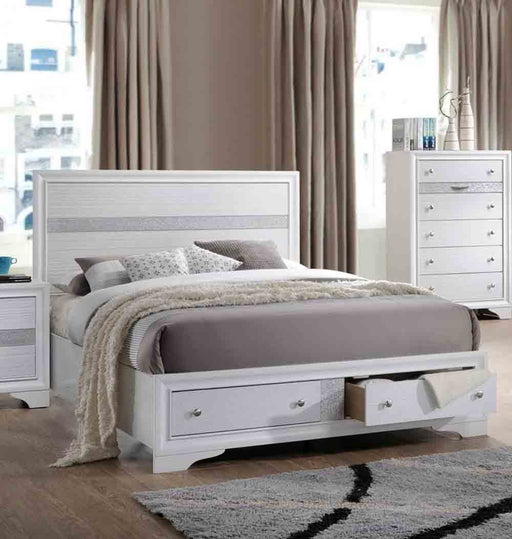 Myco Furniture - Logan King Bed in White - LG400-K - GreatFurnitureDeal