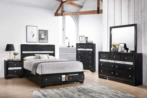 Myco Furniture - Logan 3 Piece King Bedroom Set in Black - LG401-K-3SET - GreatFurnitureDeal