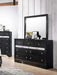 Myco Furniture - Logan Dresser with Mirror in Black - LG401-DR-M - GreatFurnitureDeal