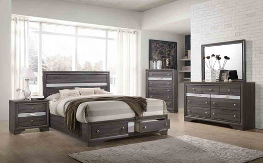 Myco Furniture - Logan 3 Piece King Bedroom Set in Gray - LG402-K-3SET - GreatFurnitureDeal