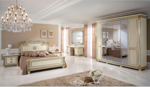 ESF Furniture - Arredoclassic Italy Liberty Euro 5 Piece Eastern King Bedroom Set - LIBERTYEKBVD-5SET - GreatFurnitureDeal