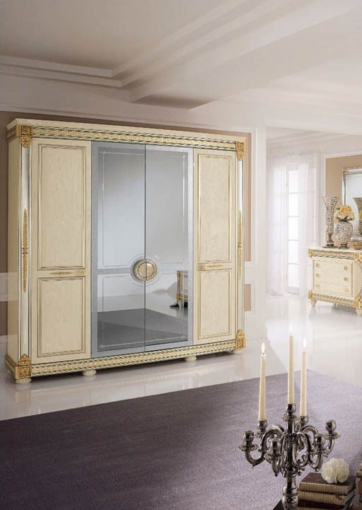 ESF Furniture - Arredoclassic Italy Liberty 4-Door Wardrobe - LIBERTY4DOORW - GreatFurnitureDeal