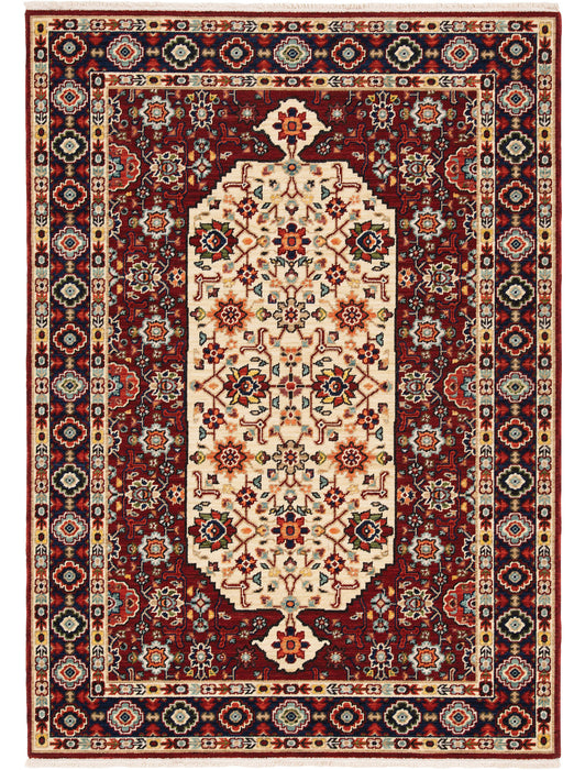Oriental Weavers - Lilihan Red/ Ivory Area Rug - 1802W - GreatFurnitureDeal