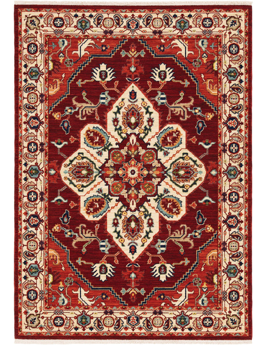 Oriental Weavers - Lilihan Red/ Ivory Area Rug - 5502C
