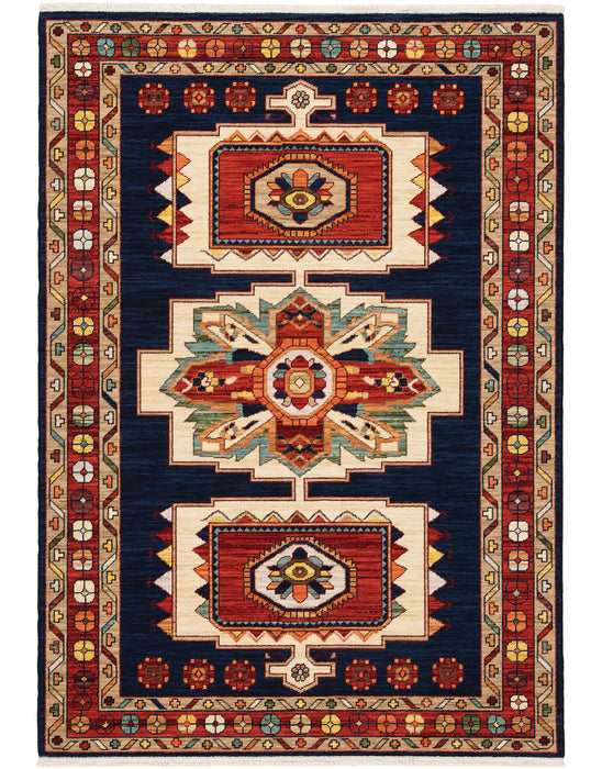 Oriental Weavers - Lilihan Blue/ Red Area Rug - 090B6 - GreatFurnitureDeal