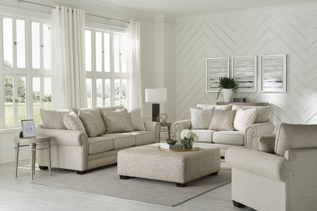 Jackson Furniture - Havana 3 Piece Living Room Set in Linen-Snow - 4350-03-02-01-LINEN
