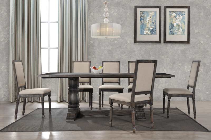 Mariano Furniture - Lisa 9 Piece Rectangle Dining Table Set - BMLISA-9SET