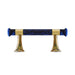 Worlds Away - Lisbon Handle With Brass Detailing In Marbled Blue - LISBON HMBL