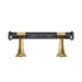 Worlds Away - Lisbon Handle With Brass Detailing In Pearl Charcoal - LISBON HPCHAR