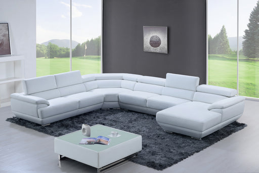 ESF Furniture - Extravaganza Sectional Sofa in Pure White - 430 Sectional Pure White - GreatFurnitureDeal