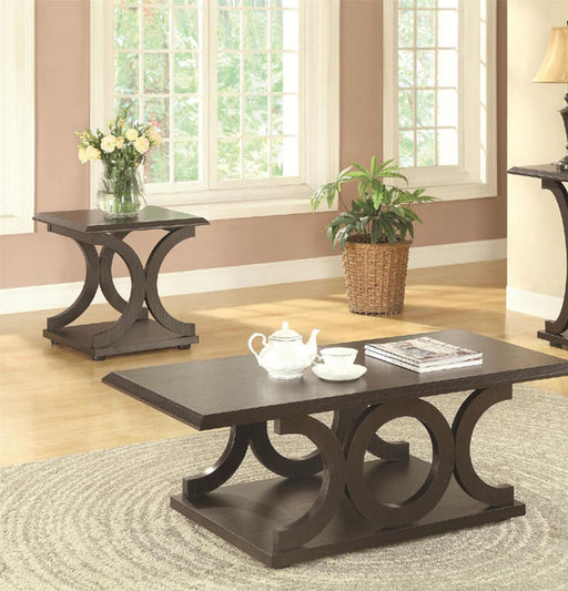 Coaster Furniture - 3 Piece Occasional Table Set In Dark Cappuccino - 703148-47