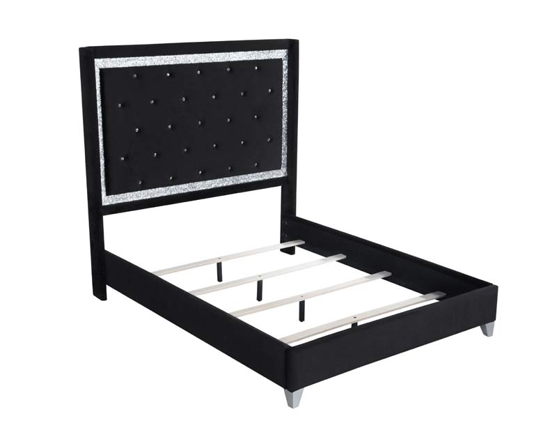 Myco Furniture - Larkin 3 Piece Queen Bedroom Set in Black - LK401-Q-3SET - GreatFurnitureDeal