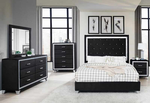 Myco Furniture - Larkin 3 Piece King Bedroom Set in Black - LK401-K-3SET - GreatFurnitureDeal