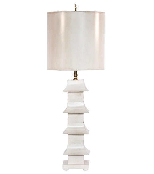 Worlds Away - Pagoda Table Lamp In Cream - LMPH7