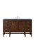 James Martin Furniture - Addison 60" Single Vanity Cabinet , Mid Century Acacia, w- 3 CM Charcoal Soapstone Quartz Top - E444-V60S-MCA-3CSP - GreatFurnitureDeal