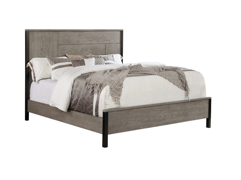 Myco Furniture - Lorraine 5 Piece King Bedroom Set in Gray - LR400-K-5SET