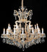 AICO Furniture - La Scala Cognac Glass Gold 19 Light Chandelier - AIC-LT-CH912-19CGN - GreatFurnitureDeal