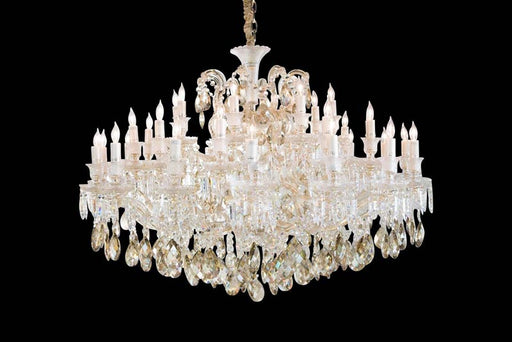 AICO Furniture - San Carlo 37 Light Chandelier in Clear and Gold - LT-CH917-37GLD - GreatFurnitureDeal