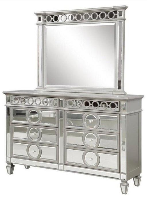 Myco Furniture - Lorient Dresser with Mirror in Silver - LT400-DR-M - GreatFurnitureDeal