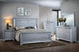 Myco Furniture - Luca 6 Piece King Bedroom Set in Silver - LU735-K-6SET - GreatFurnitureDeal