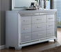 Myco Furniture - Luca Dresser with Mirror in Silver - LU735-DR-M - GreatFurnitureDeal